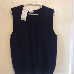 New Gymboree boys navy vest